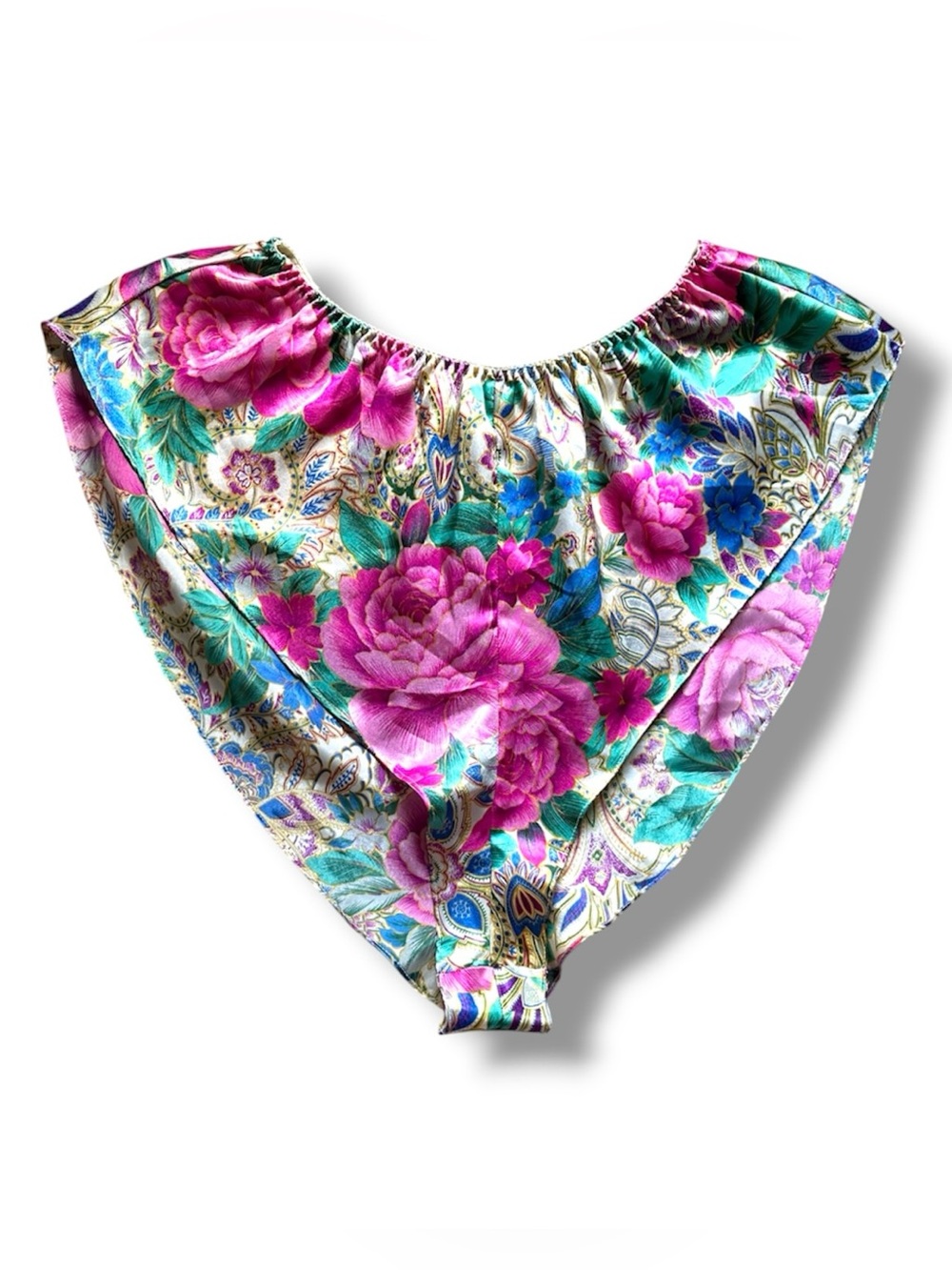 Vintage Victoria’s Secret Gold Label Floral Satin Pantie Women’s Size Small